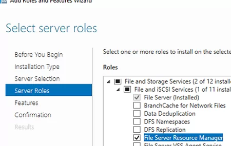 Установка FileServerResourceManager на Windows Server