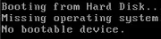 Ошибка отсутствия операционной системы при загрузке Windows