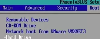 приоритет загрузочного устройства в настройках vmware vm bios