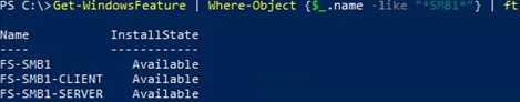 Windows Server: проверка состояния SMB 1.0 с помощью PowerShell