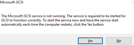 запуск службы microsoft iscsi initiator на windows server