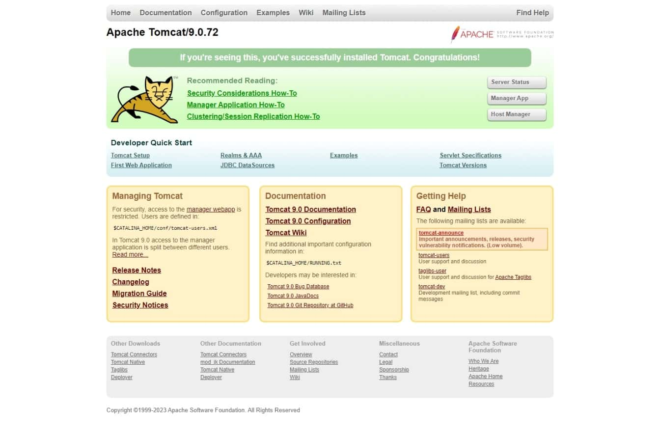 tomcat 9 apache образ по умолчанию