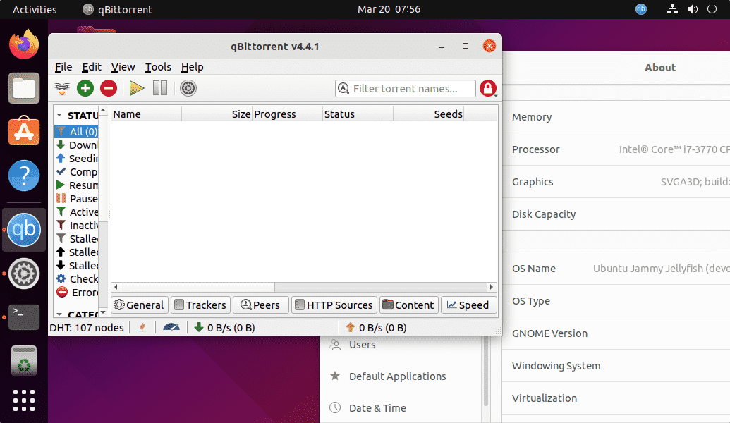 Установка qBittorrent на Ubuntu 22.04 LTS