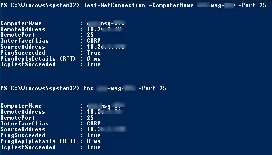 Test-NetConnection проверка удаленного tcp-порта