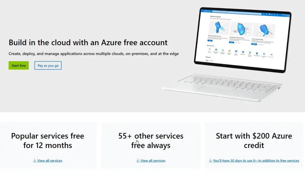 Облачные сервисы Azure Always Free