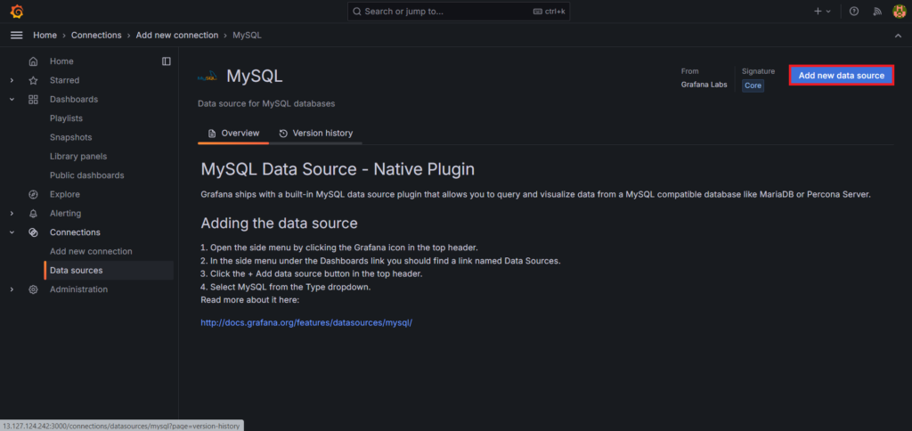 Интеграция удаленной базы данных MySQL в Grafana 19