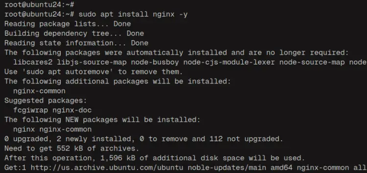 установить nginx