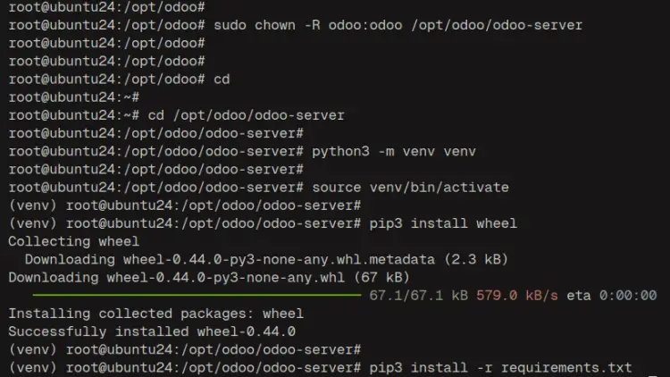 установить deps odoo