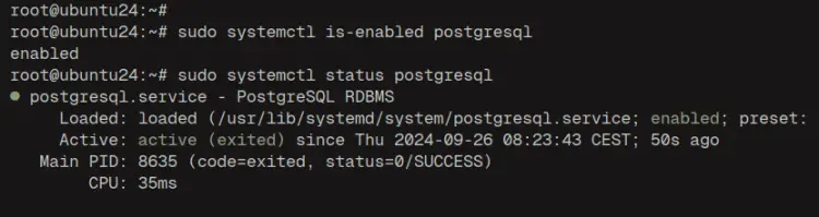 проверить postgresqlk