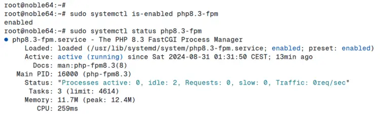 проверить php-fpm