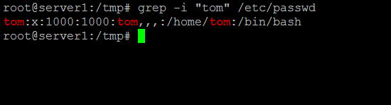Параметр -i команды grep