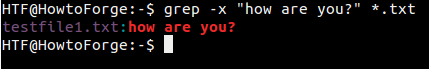 Переключатель Grep -x в действии