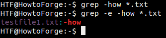 Grep -e switch