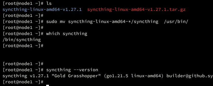 загрузить проверку syncthing