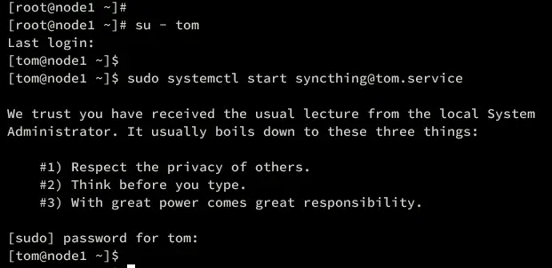 инициализация syncthing