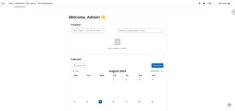 приборная панель moodle
