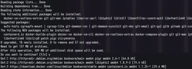 установить Docker