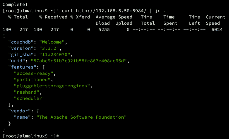 проверить couchdb