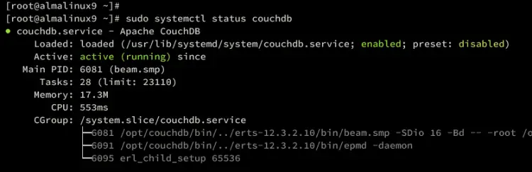проверка сервера couchdb