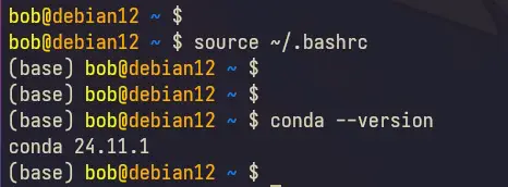 проверить версию condab