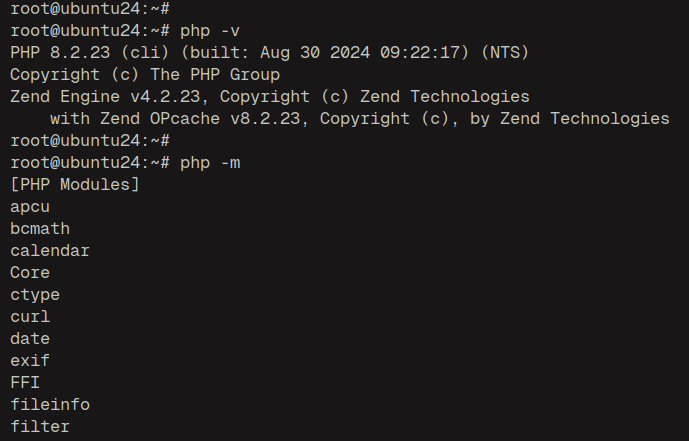 проверить версию php
