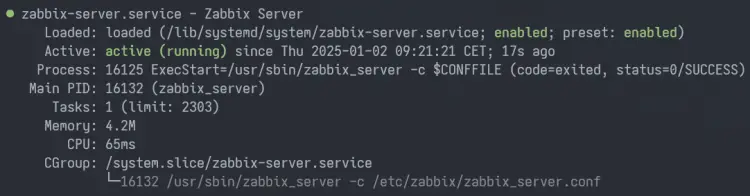 zabbix-server запущен