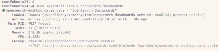 проверьте приборную панель opensearch