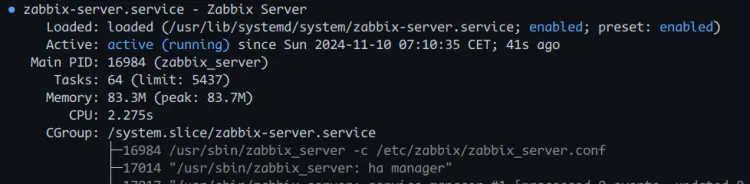 проверить zabix0server