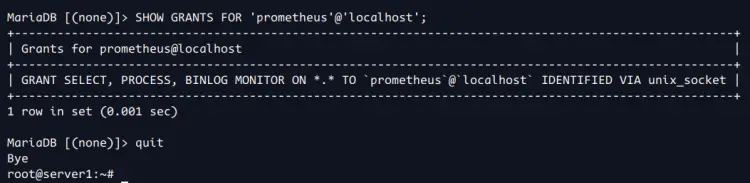 проверка пользователя mysql
