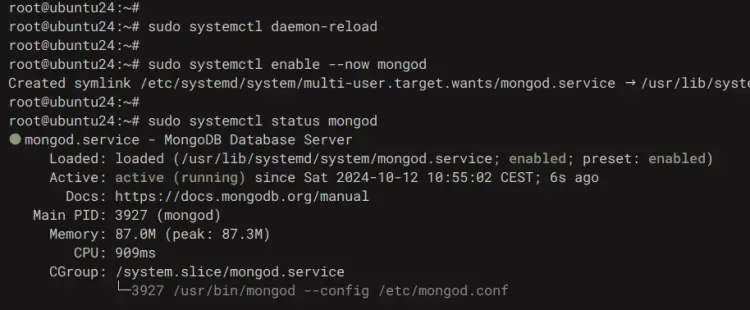 проверить службу mongodb