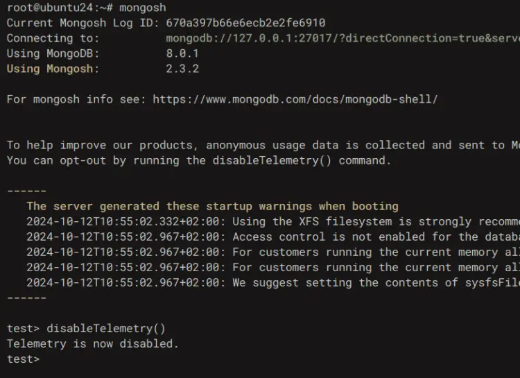 войти в mongodb