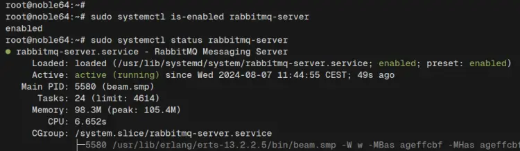 проверить rabbitmq