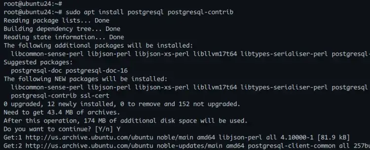 установить postgresql