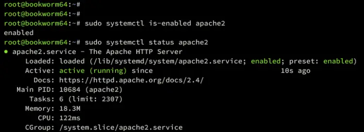 проверить apache