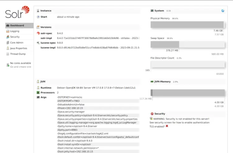 приборная панель solr