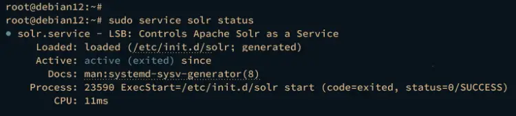 проверка службы solr