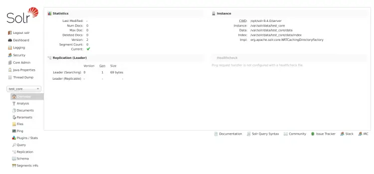 сведения о solr