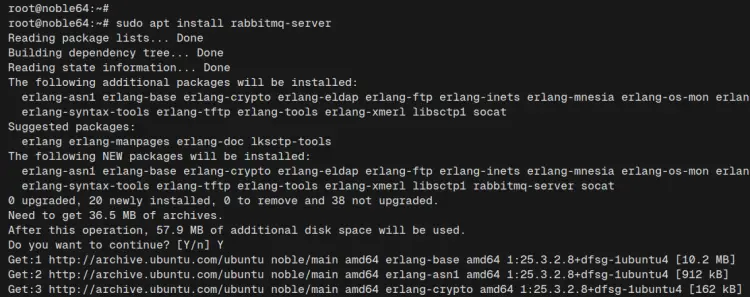 установка сервера rabbitmq
