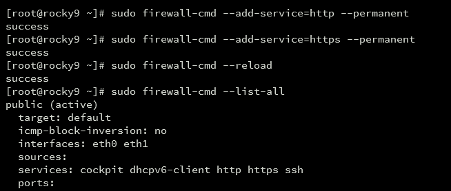 настройка firewalld