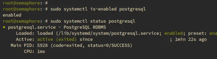 проверить postgresql