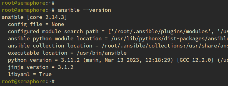 проверить версию ansible