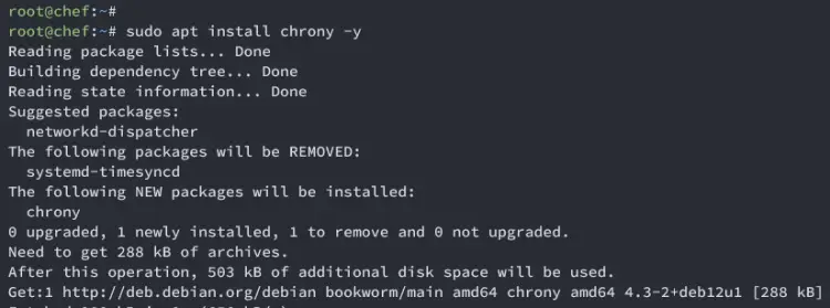 установить chrony