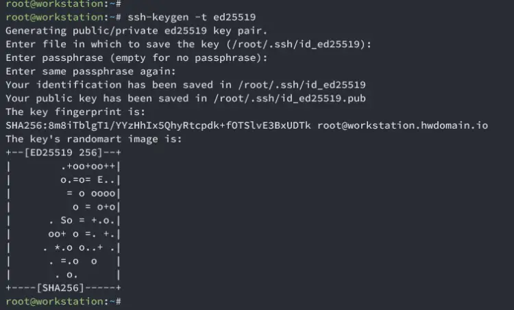 сгенерировать ключ ssh