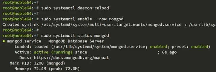 проверить службу mongod