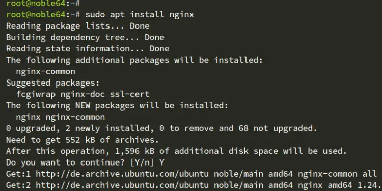 установить nginx