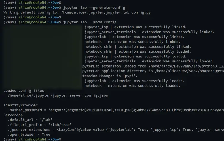 конфигурация geenrate jupyterlab