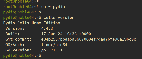 проверить версию pydio