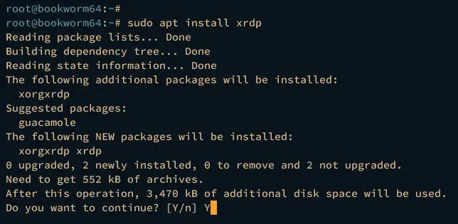 установить xrdp