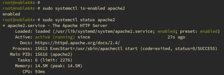 проверить apache