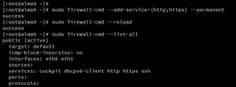настройка firewalld